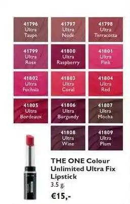 Oriflame The one colour unlimited ultra fix lipstick aanbieding