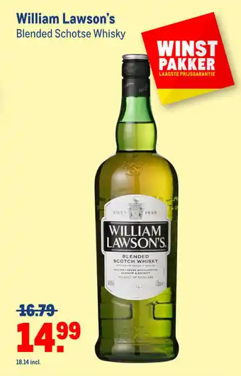 Makro William Lawson's Blended Schotse Whisky aanbieding