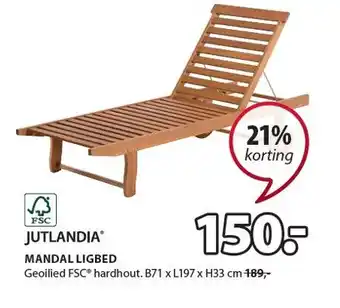 Jysk MANDAL LIGBED aanbieding