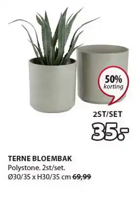 Jysk TERNE BLOEMBAK aanbieding