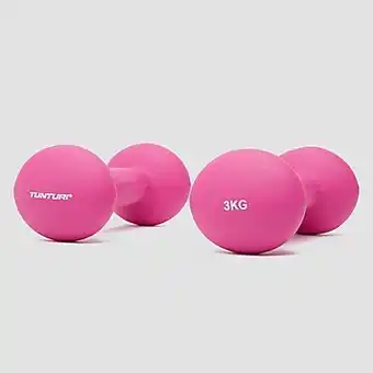 Perry Sport Tunturi dumbbells neopreen 2x 3 kilogram paars aanbieding