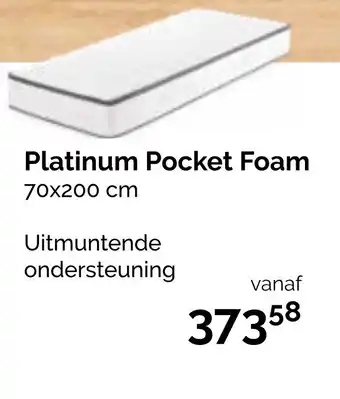 Beter Bed Platinum Pocket Foam 70x200 cm aanbieding