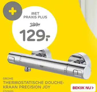 Praxis Grohe thermostatische douchekraan precision joy aanbieding