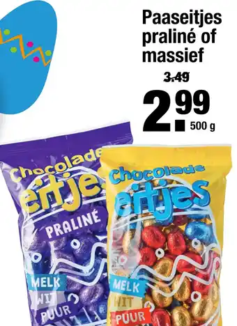 ALDI Paaseitjes praliné of massief 500 g aanbieding