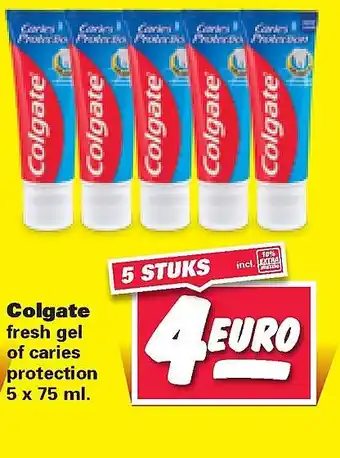 Nettorama Colgate 5 x 75 ml aanbieding