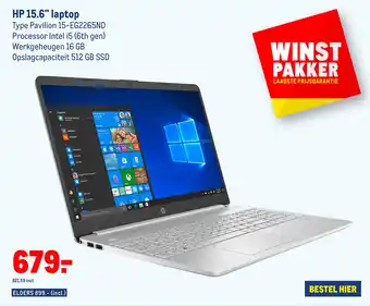 Makro HP 15.6" laptop Pavilion 15-EG2265ND aanbieding