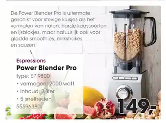 HANOS Espressions Power Blender Pro type: EP 9800 aanbieding