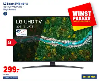 Makro LG Smart UHD LED-TV Type 43UP78006 (43") aanbieding