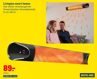 Makro Livington smart heater 9 x 13 x 90 cm aanbieding