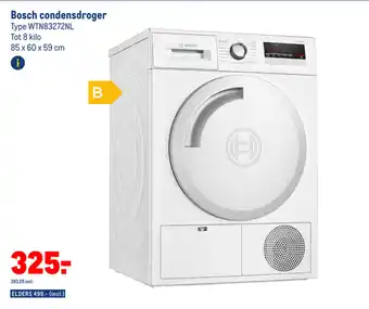 Makro Bosch condensdroger Type WTN83272NL 85 x 60 x 59 cm aanbieding