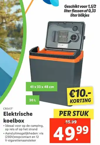 Lidl CRIVIT* Elektrische koelbox aanbieding