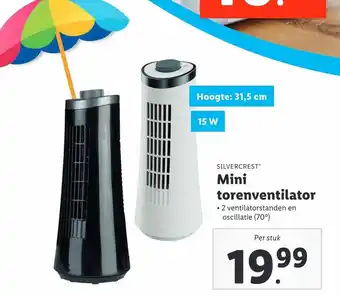 Lidl SILVERCREST* Mini torenventilator aanbieding