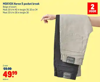 Makro MSKVCK Heren 5 pocket broek aanbieding