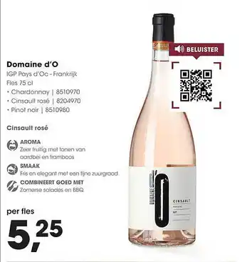 HANOS Domaine Chardonnay, Cinsault Rosé Of Pinot Noir aanbieding