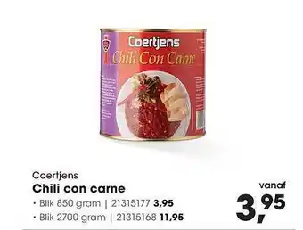 HANOS Coertjens Chili Con Carne aanbieding