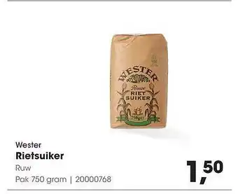 HANOS Wester Rietsuiker Ruw aanbieding