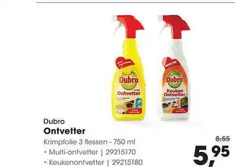 HANOS Dubro Ontvetter aanbieding