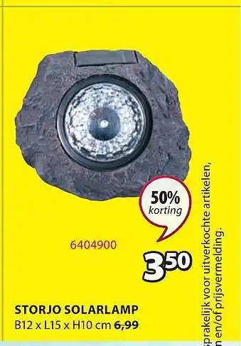 Jysk Storjo Solarlamp 50% Korting aanbieding