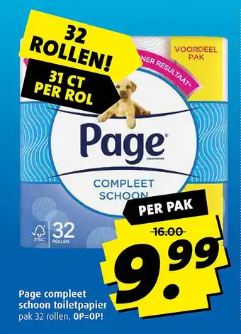 Boni Page compleet schoon toiletpapier aanbieding