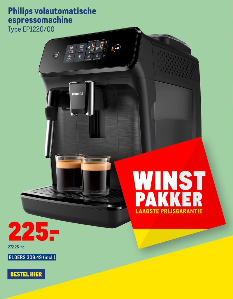 Philips volautomatische espressomachine aanbieding bij Makro