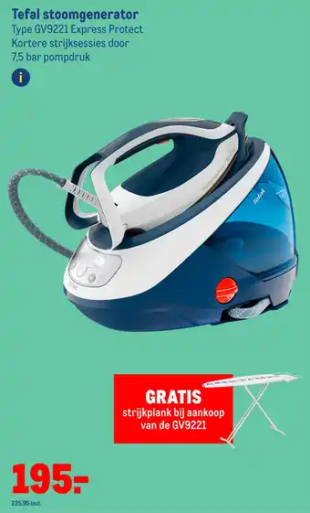 Makro Tefal stoomgenerator aanbieding