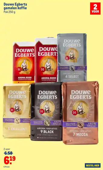 Makro Douwe Egberts gemalen koffie aanbieding