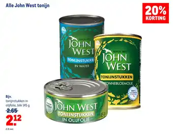 Makro Alle John West tonijn aanbieding