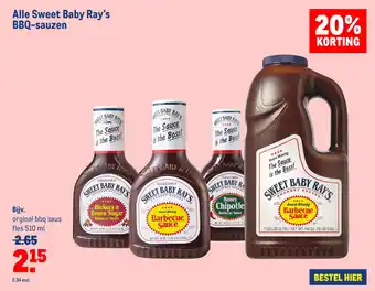 Makro Alle Sweet Baby Ray's BBQ-sauzen aanbieding