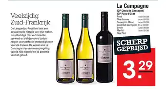 Sligro La Campagne Rosé, Chardonnay, Sauvignon Blanc, Cabernet Sauvignon, Syrah Of Merlot aanbieding