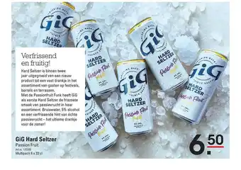 Sligro Gig Hard Seltzer Passion Fruit aanbieding