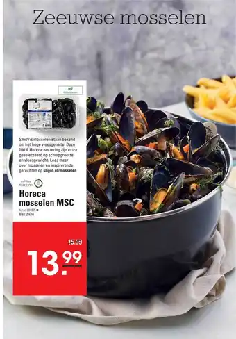 Sligro SmitVis Horeca Mosselen MSC aanbieding