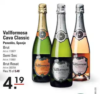 Sligro Vallformosa Cava Classic Brut, Semi Sec Of Brut Rosat aanbieding