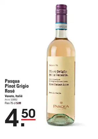 Sligro Pasqua Pinot Grigio Rosé Veneto, Italië aanbieding