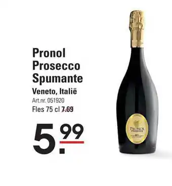 Sligro Pronol Prosecco Spumante Veneto, Italië aanbieding