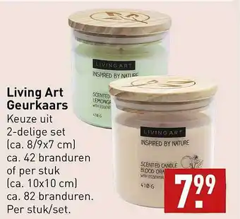 ALDI Living Art Geurkaars aanbieding