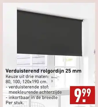 ALDI Verduisterend Rolgordijn 25 Mm aanbieding