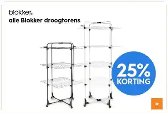 Blokker Alle Blokker Droogtorens 25% Korting aanbieding