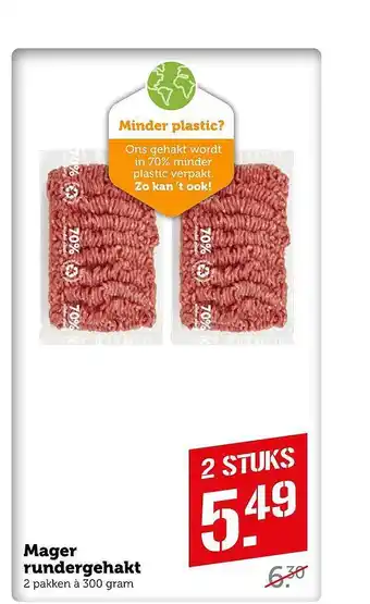 Coop Mager Rundergehakt aanbieding