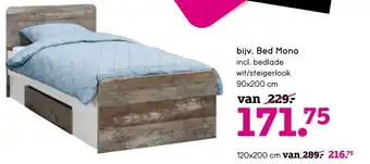 Leen Bakker Bed Mono 90x200 cm aanbieding