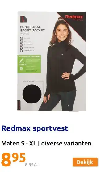 Action Redmax sportvest aanbieding