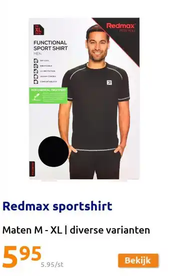 Action Redmax sportshirt aanbieding