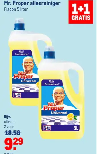 Makro Mr. Proper allesreiniger Flacon 5 liter aanbieding