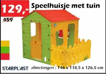 iTEK Starplast Speelhuisje Met Tuin aanbieding