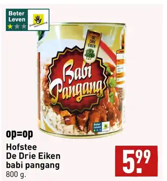 ALDI Hofstee De Drie Eiken babi pangang 800g aanbieding