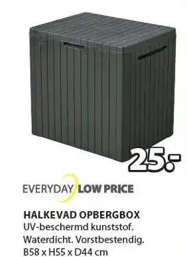 Jysk HALKEVAD OPBERGBOX aanbieding