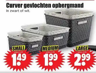 Dirk Curver Gevlochten Opbergmand aanbieding