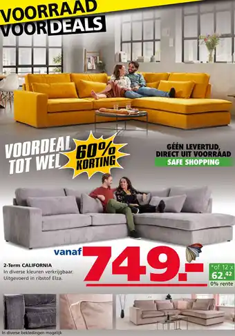 Seats and Sofas 2-Term CALIFORNIA aanbieding