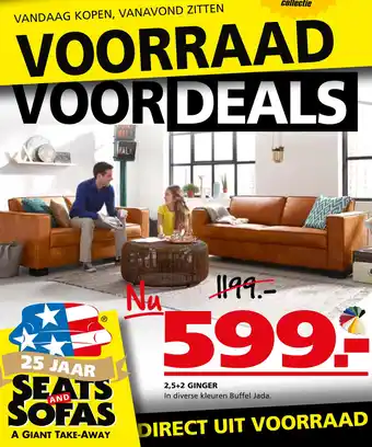 Seats and Sofas 2,5+2 GINGER aanbieding