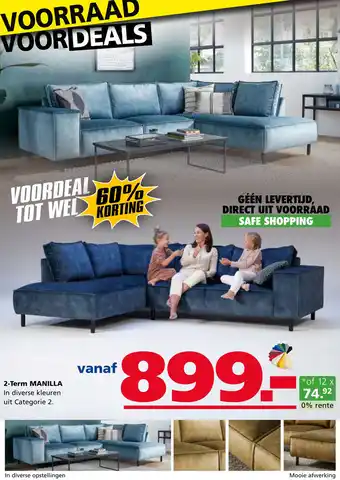 Seats and Sofas 2-Term MANILLA aanbieding