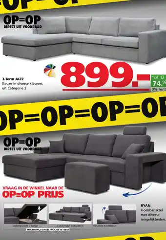 Seats and Sofas 3-Term JAZZ aanbieding